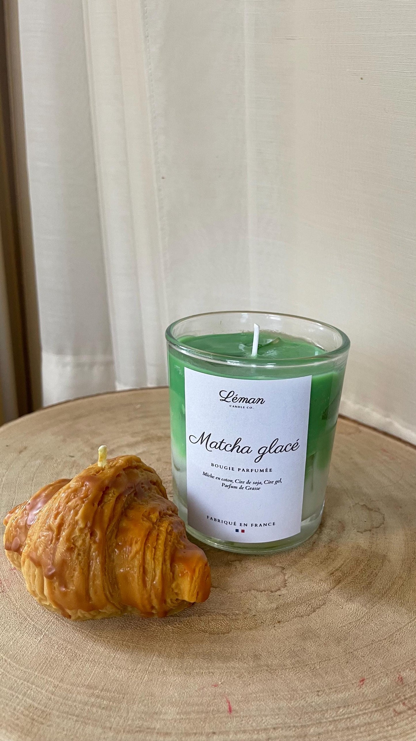 Iced Matcha Latte & Croissant Candle Set